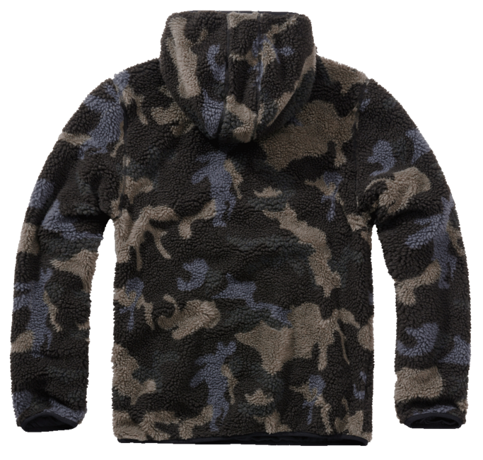 Brandit Teddyfleece Worker pullover in pile, darkcamo