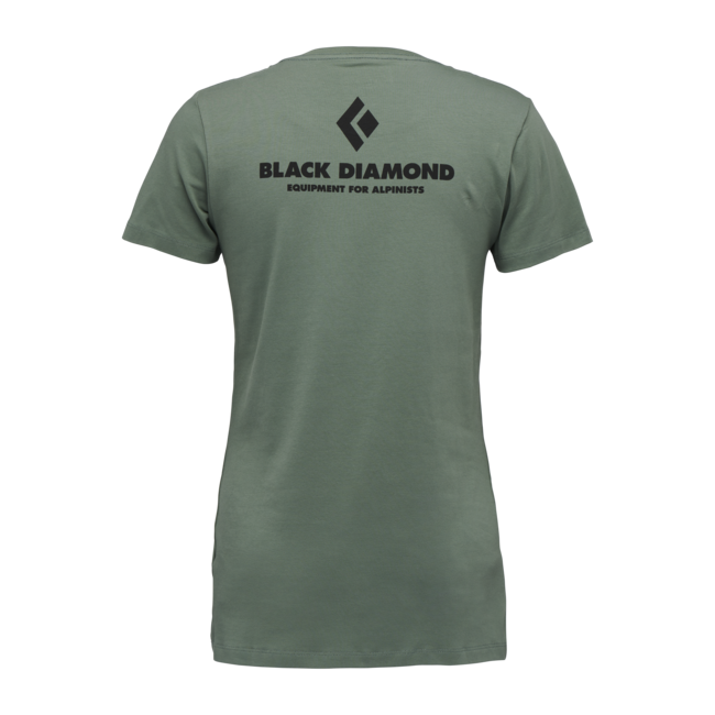 Black Diamond T-shirt a manica corta da donna per alpinisti, verde alloro