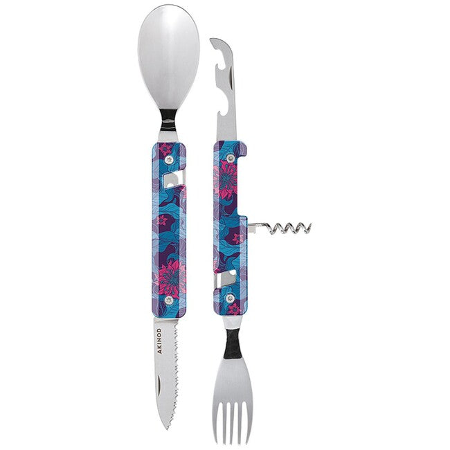 Akinod A02M00024 posate multifunzione 13h25, ibisco
