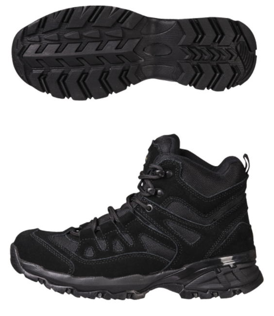 Mil-Tec Squad Stiefel Scarpe, nero