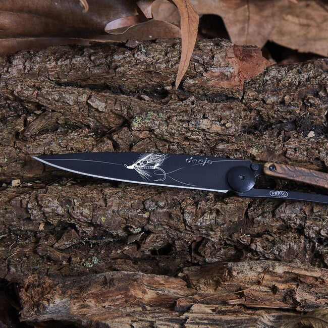 Deejo Tattoo coltello da chiusura , nero marrone mimetico argento wilkinson