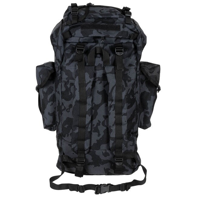MFH Zaino molle 65l barra in alluminio, night-camo