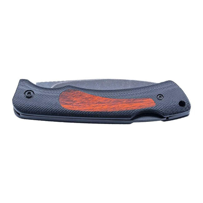 Herbertz Coltello da uomo 7,5 cm G10 legno Pakka, nero