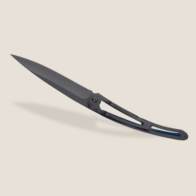 Deejo Tattoo Coltello di chiusura Nero faggio blu Terra Incognita