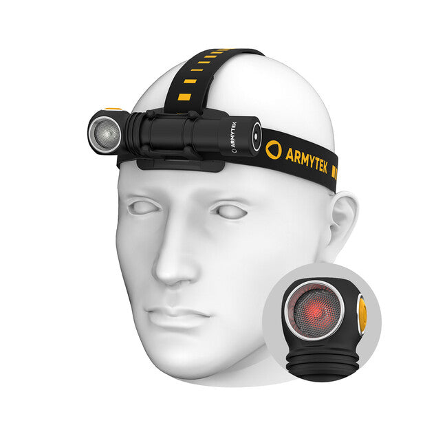 ArmyTek Wizard C2 WR lampada frontale 1100 lm potenza della batteria 3 h 65 g, bianchi e rossi con supporto magnetico