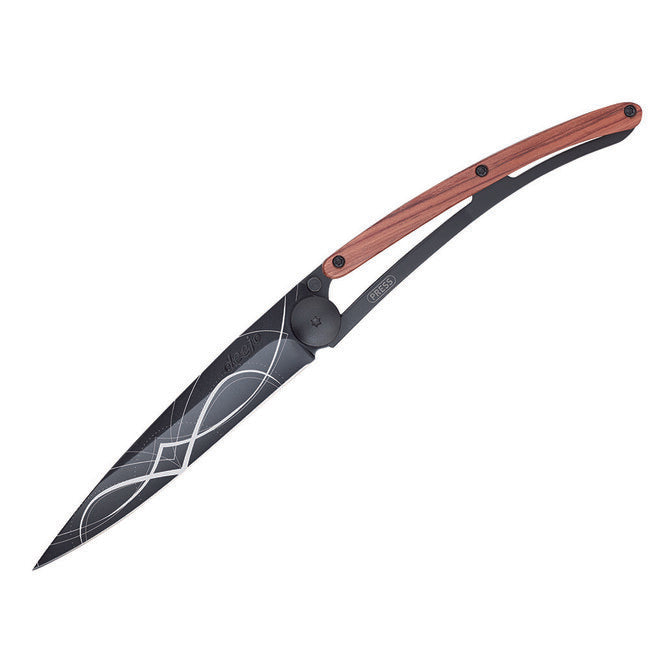 Deejo Infinity set di 2 coltelli da dripping nero tattoo coralwood