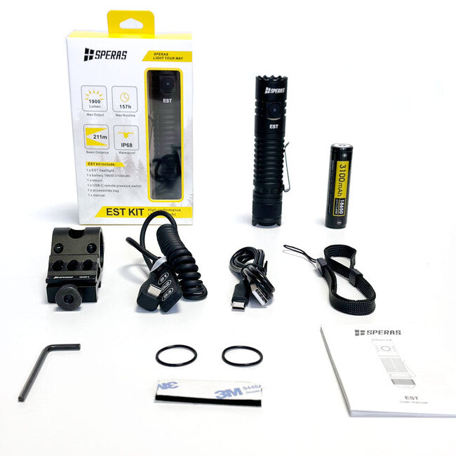 Speras EST Kit airsoft torcia ricaricabile 1900LM 211m