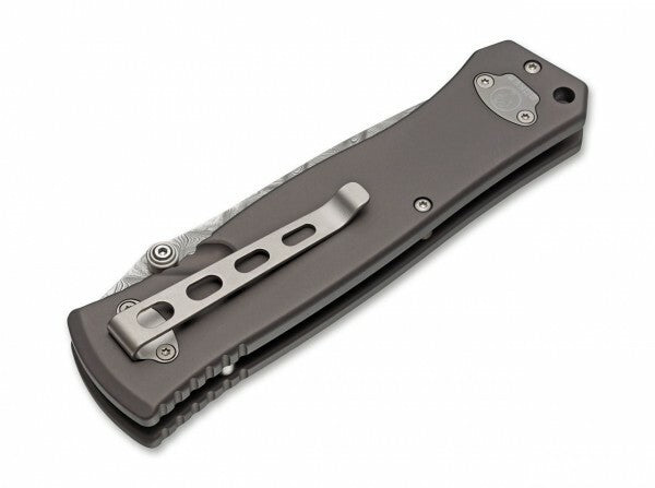Böker Leopard-Damast II coltello tascabile 9,6 cm, grigio