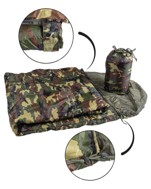 Mil-Tec Sacco a pelo Commando con copertura in legno