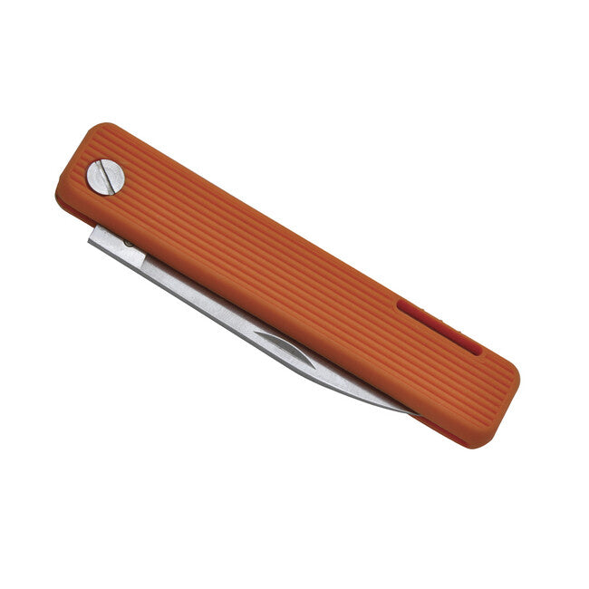 Baladeo ECO352 coltello Papagayo, lama 7,5 cm, acciaio 420, manico tpe arancione
