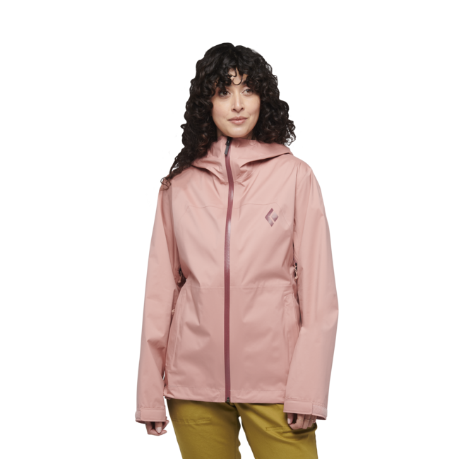Black Diamond Stormline Stretch Rain Shell da donna giacca impermeabile, rosa gesso