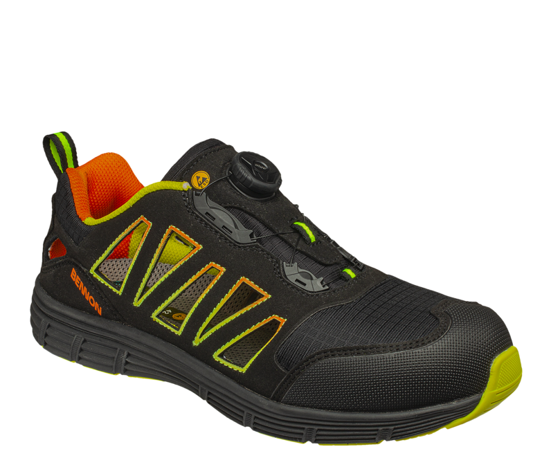 BENNON Rebel mezze scarpe sportive s1p esd atop low, verde