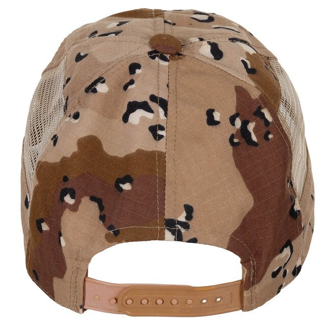 MFH Cappello - misura regolabile, con inserti in rete, 6col deserto