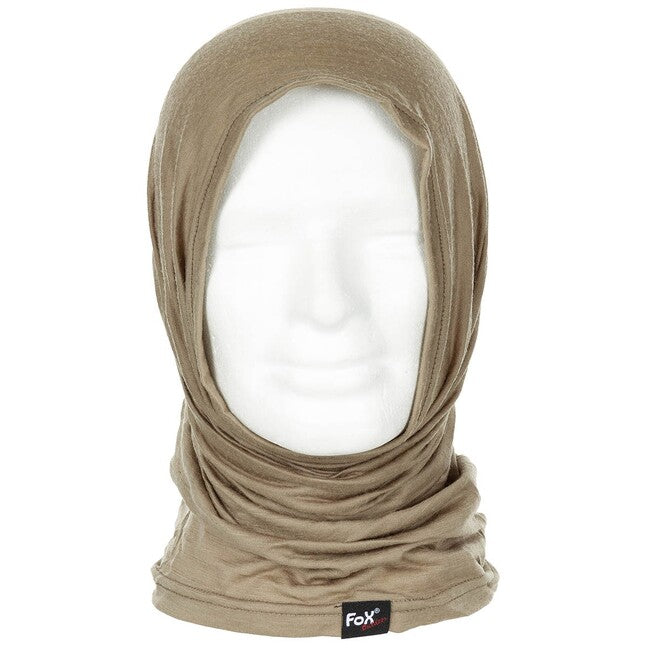 Fox Outdoor Merino Lite scaldacollo, marrone coyote
