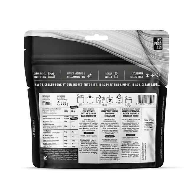 LYOfood Gulasch di maiale 500g
