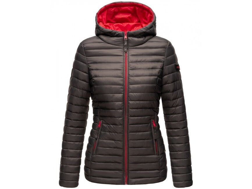 Marikoo Asraa giacca transitoria da donna con cappuccio, antracite