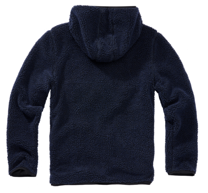 Brandit Teddyfleece Worker pullover in pile, blu navy