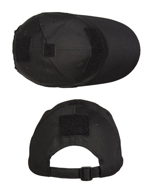 Mil-Tec Tactical cappello rip-stop, nero