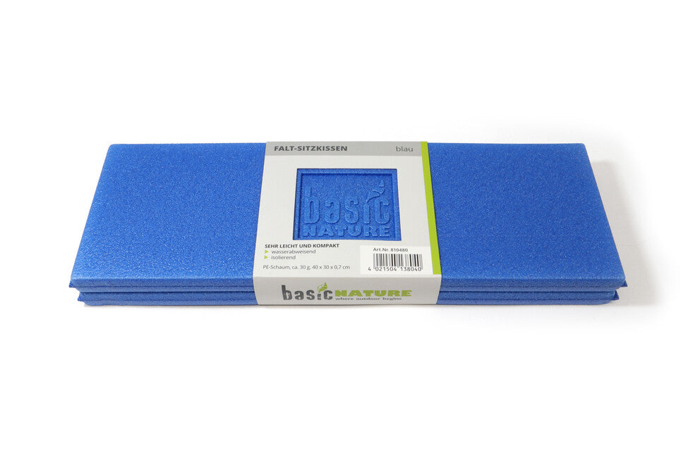 BasicNature Cuscino pieghevole, blu