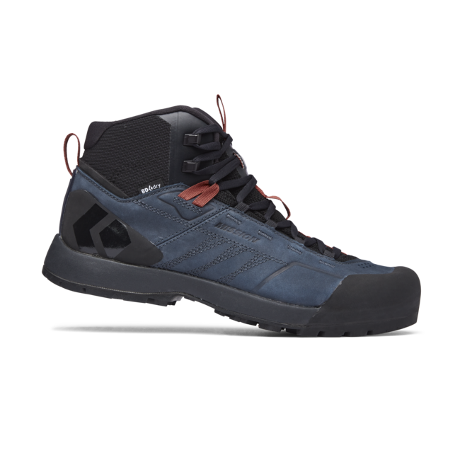 Black Diamond Mission Mid waterproof approach stivali in pelle, roccia rossa eclissi