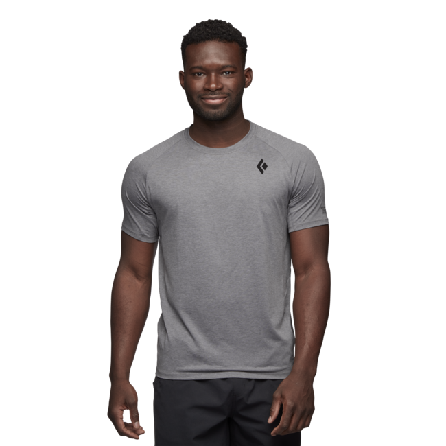 Black Diamond Lightwire Tech t-shirt a maniche corte da uomo, grigio acciaio
