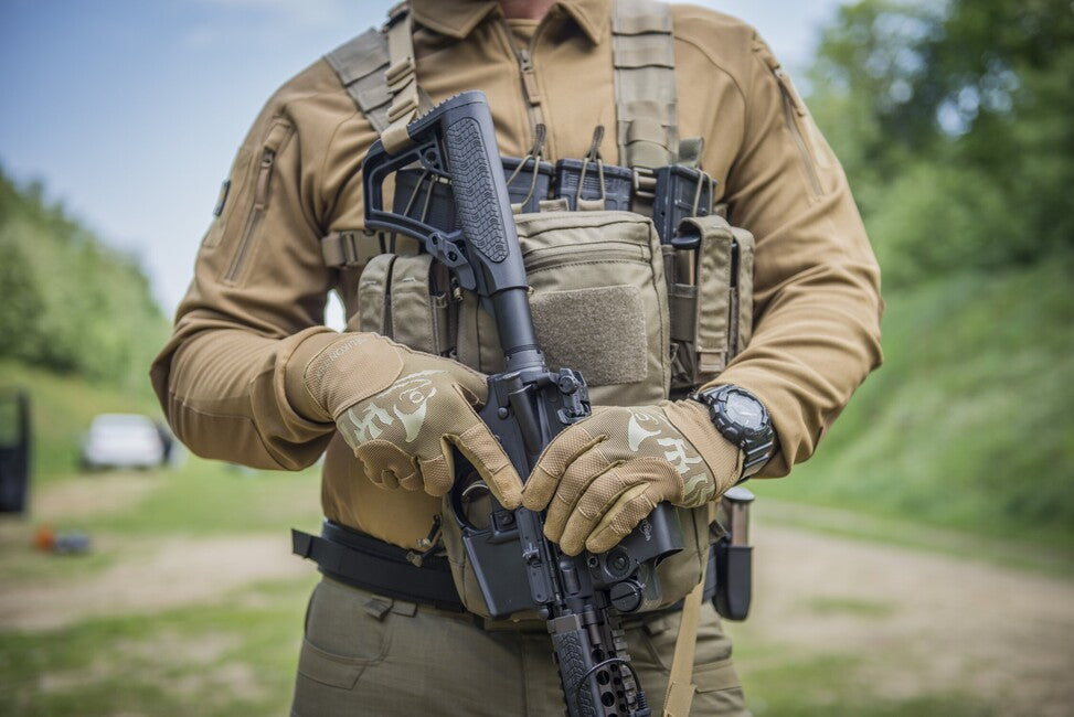 Helikon-Tex Range Tactical guanti, coyote / verdi adattivo