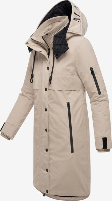 Marikoo Anoukaa giacca invernale da donna con cappuccio, taupe chiaro
