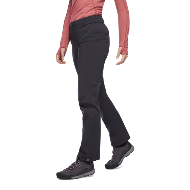 Black Diamond Stormline Stretch pantaloni impermeabili da donna, neri
