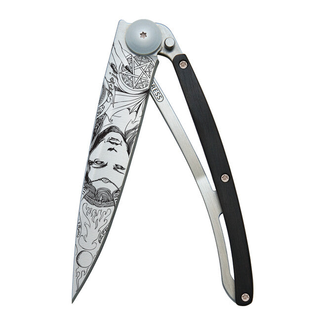 Deejo Fantasy Succubus coltello di chiusura in legno d'ebano