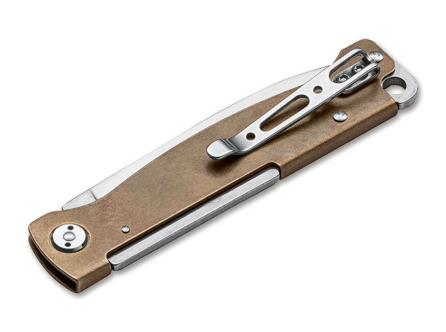 Böker Plus Atlas coltello da tasca 7 cm, marrone
