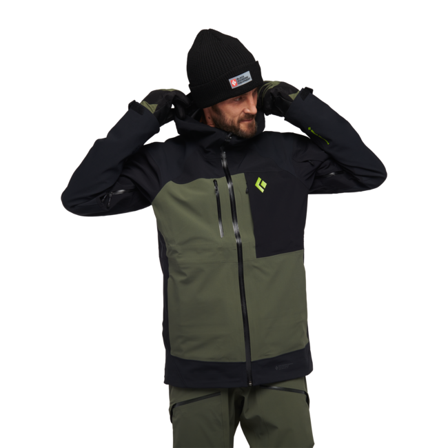 Black Diamond Recon Stretch Pro Shell giacca da sci da uomo, nero-tundra