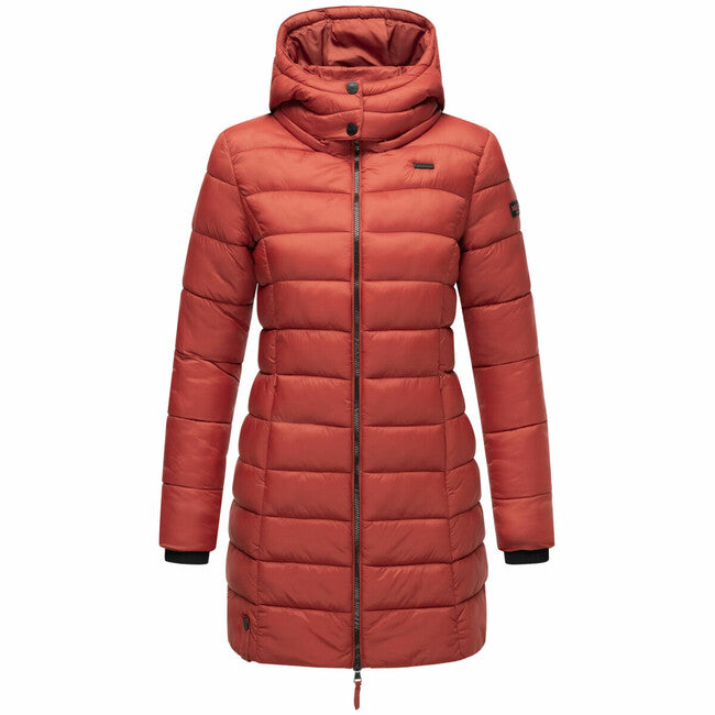 Marikoo Abendsternchen cappotto trapuntato da donna, terracotta