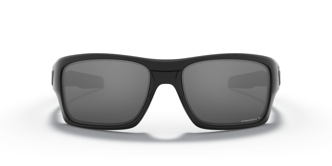 Oakley Turbine occhiali da sole con telaio Polished Black e con le diapositive Prizm Black Polarized 65, polished black