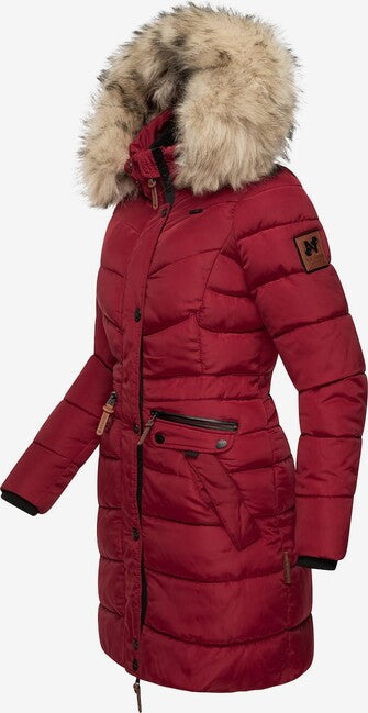 Navahoo Paula parka invernale da donna con cappuccio, rosso scuro