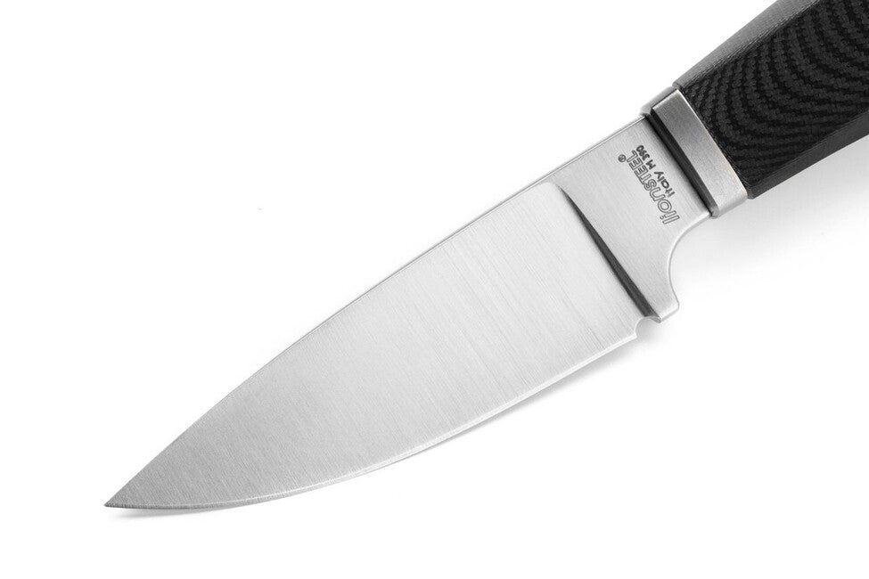 Lionsteel Willy WL1 GBK coltello a lama fissa, con manico in g10 nero