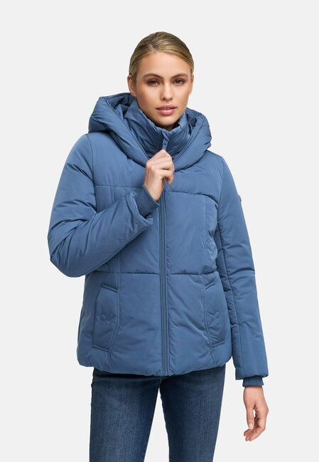 Navahoo Flüsterfee 14 giacca invernale da donna con grande cappuccio, dusty blue