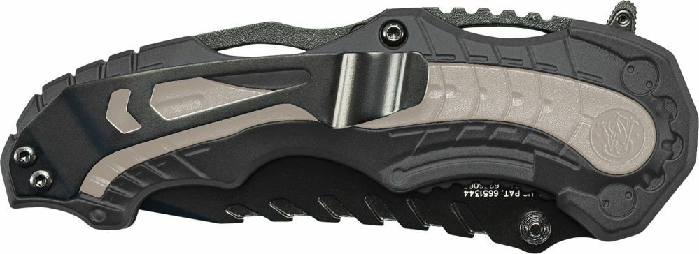 Smith and Wesson M&P M.A.G.I.C. coltello tascabile con assistenza 8,6 cm, nero grigio alluminio gomma
