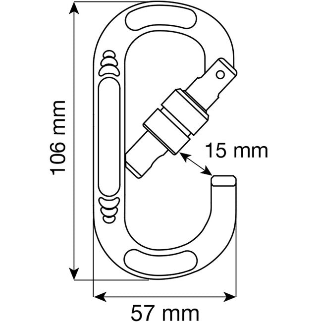 Camp Oval Compact Lock moschettone ovale con chiusura a vite