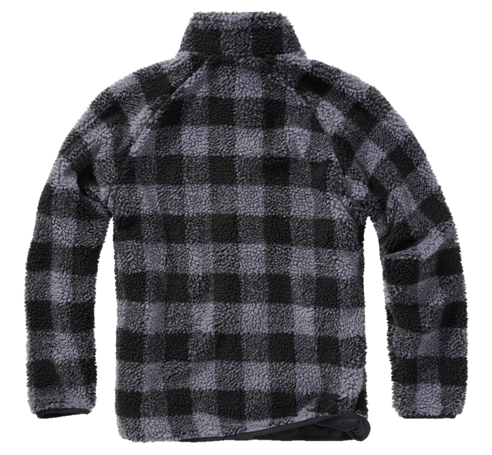 Brandit Teddyfleece giacca in pile, nero/grigio
