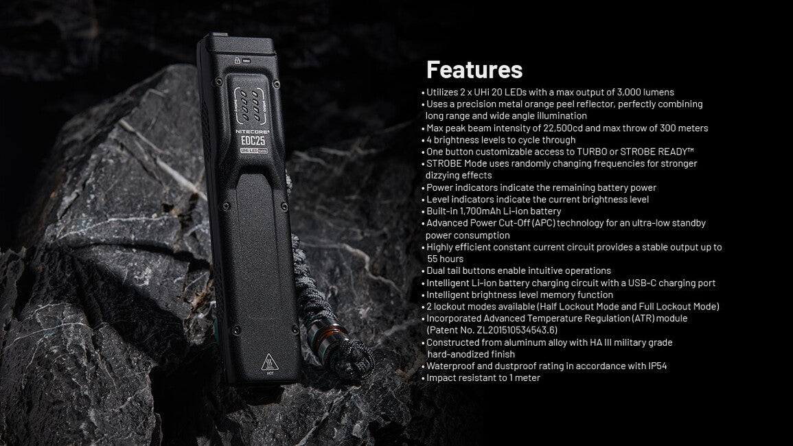 Nitecore EDC27 torcia ricaricabile Uhi