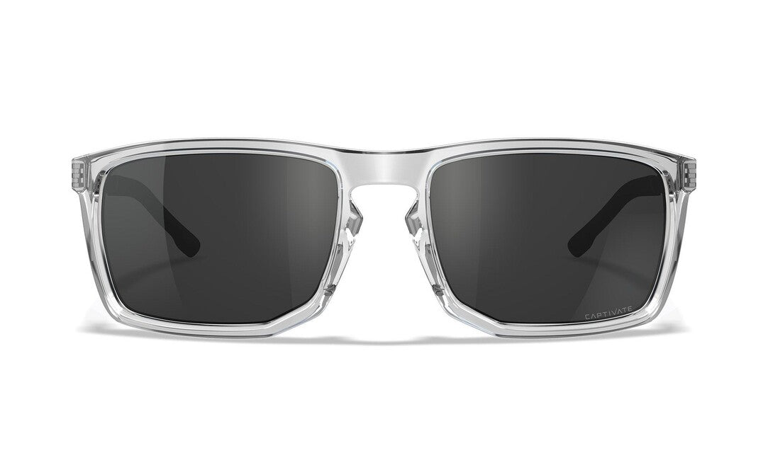 WileyX Axe occhiali da sole, captivate grey/ gloss crystal clear