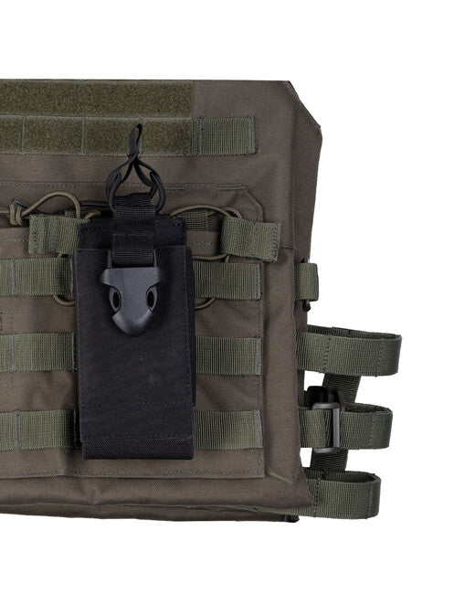 Mil-Tec Fondina Open Molle per walkie-talkie, nera