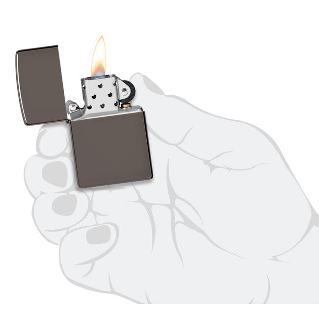 Zippo Accendino a benzina, ghiaccio nero