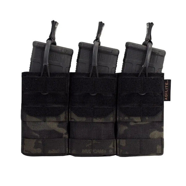Agilite Ag3 Triple custodia per caricatori, nero multicam