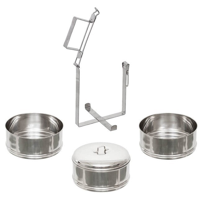 Fox Outdoor Contenitore per alimenti, 3 pezzi, acciaio inox