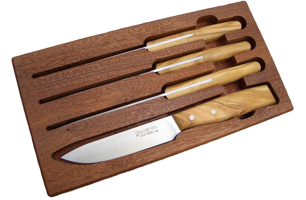 Lionsteel 9001S UL coltello set di 4 coltelli da bistecca