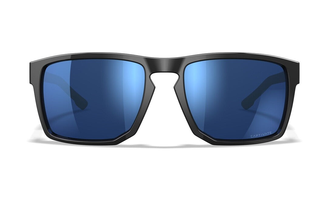 WileyX Apex occhiali da sole Captivate Polarized Blue Mirror/ Gloss Black