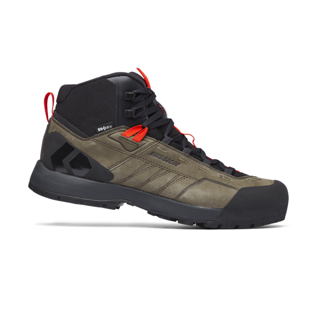 Black Diamond Uomo Mission Mid Waterproof Stivali in pelle, noci-ottanio