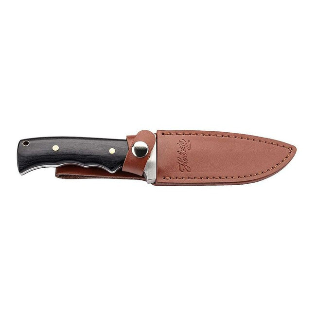 Herbertz Coltello da cintura, 12 cm, damast, legno Pakka