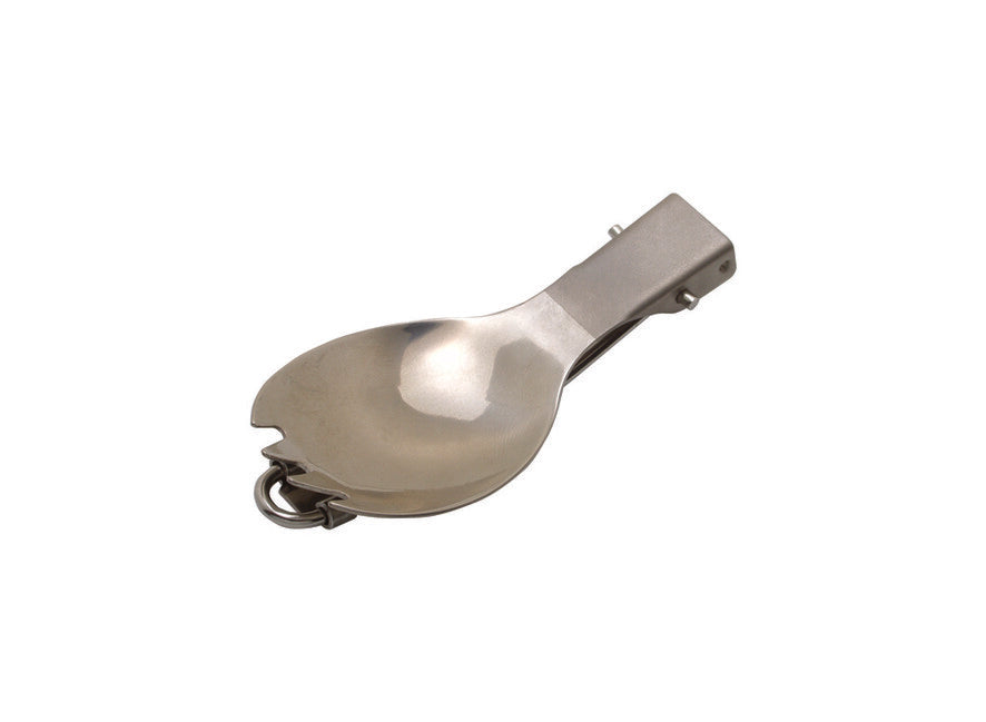 Baladeo PLR087 cucchiaio pieghevole con forchetta, titanio